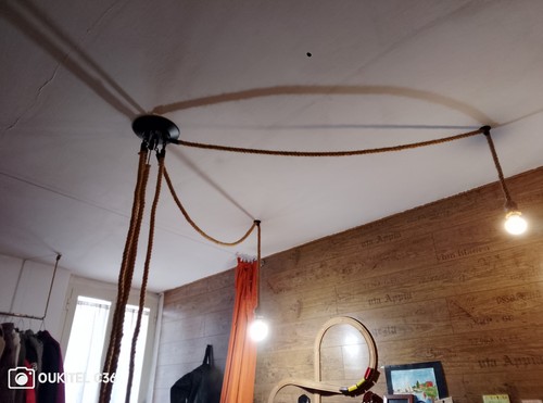 Lampadario vintage industriale
