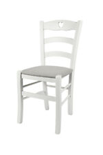 Tommychairs - Sedia Cuore per cucina sala da pranzo in faggio laccato bianco