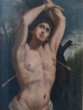 Antico Dipinto Olio su Tela