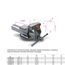 Morsa Parallela Da Banco Forgiata - Beta 1599F