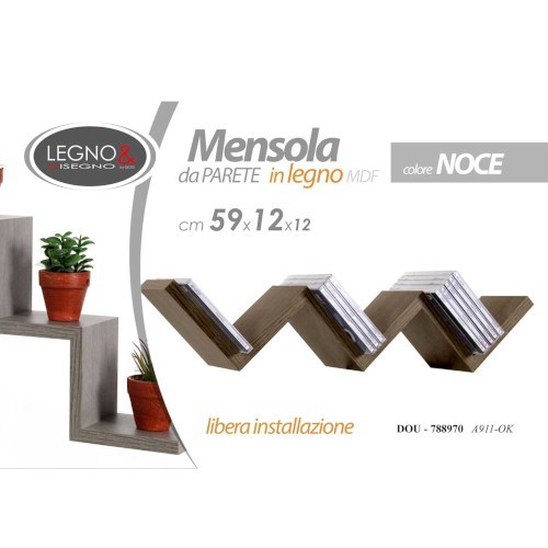 Mensola colore noce - colore, parete