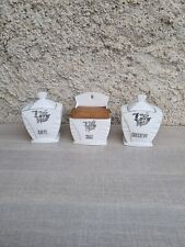 Set Barattoli cucina zucchero sale caffè Ceramica Vintage Cecoslovacchia MZ