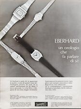 EBERHARD & CO Pubblicità 1972 OROLOGIO DATOSCAF-AQUADATE originale 1 pagina