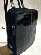 Zaino PRADA vera pelle nero