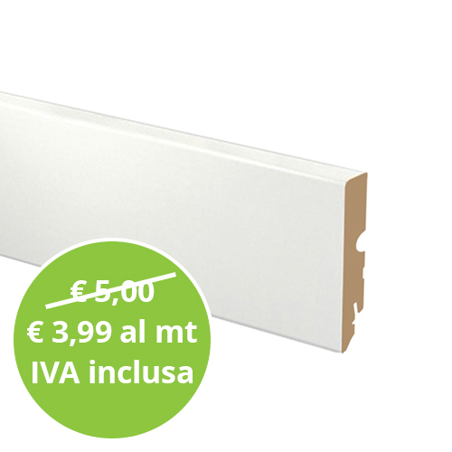 Battiscopa mdf bianco asta - battiscopa,