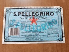 etichetta label Acqua minerale naturale SAN PELLEGRINO San Pellegrino Terme 1988