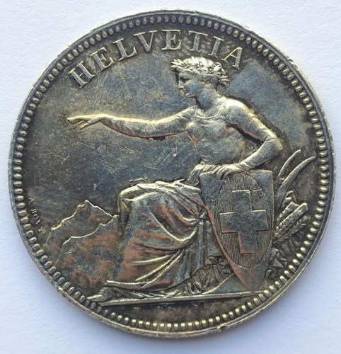 Moneta svizzera helvetia - svizzera,