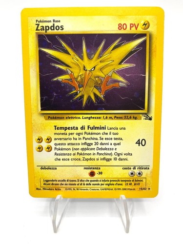 Carta pokemon zapdos set - carta, 15/62