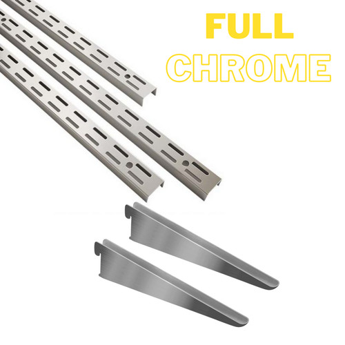 Twinslot scaffale cromato - twinslot,