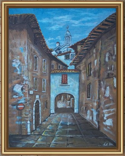 Arte naif scorcio antico - di,
