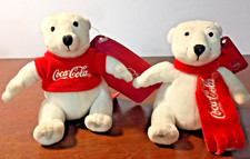 COCA COLA 2 ORSETTI POLARI  SEDUTI  H. CM  10,5 NUOVI IMPOLVERATI