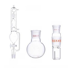 Kit Estrattore Soxhlet 250ml-500ml con Condensatore Speciale per Biologia di Laboratorio