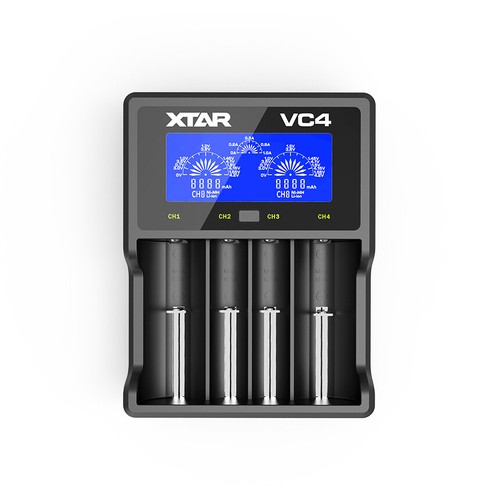 Caricabatterie xtar vc4 lcd - caricabatterie,