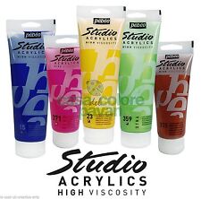 COLORE ACRILICO PEBEO STUDIO ML 100  ACRYLICS  PITTURA ACRILICI  62 TINTE