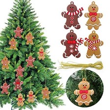 24 Pezzi Ornamento Pan Zenzero Natale Omino, Natalizio Omino Decorazione (t1L)