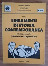 Lineamenti di storia contemporanea L'Italia dal 1815 agli anni '90 ediz. Simone
