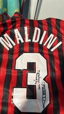 AC MILAN MAGLIA MALDINI N.3 Centenario Original Autografo Signed TOP