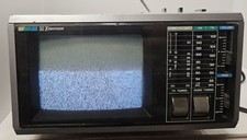 Ricevitore TV a colori AM/FM 1984 portatile 5,5" vintage Emerson PC5 testato 