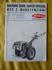 MOTOCOLTIVATORI GOLDONI MANUALE USO E MANUTENZIONE-SERIE SUPER SPECIAL-ORIGINALE