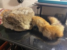 Colbacco Mad Bomber Alla David Crockett Vera Pelliccia Di Lapin 100% Naturale