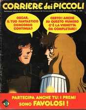 CORRIERE DEI PICCOLI n° 46 del 1982 con POSTER e Cartoncino concorso Lady Oscar