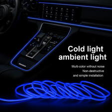 Striscia LED EL Neon per Interni Auto 12V - 5 Metri - Colore Blu