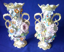 Antique c1840 vases - antique,