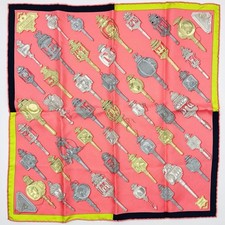 HERMES Sciarpa Gavroche Carre45 Merveilleuses Lanterne Rosa 45 cm Vintage