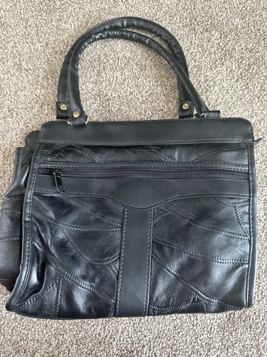 Borsa donna pelle nera con - in,