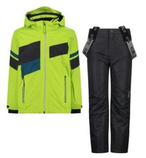 Cmp Kid Set Jkt And Pant Completo Sci Verde Lime/Nero Junior Bimbo 32W0024 E112