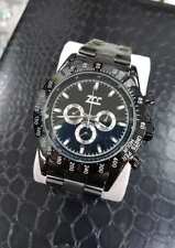 Orologio Polso Zcc Uomo Automatico Cronografo Elegante Nero Quad Nero lac