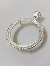 Connettore per monete in argento sterling 925 lunetta senza nichel vassoi lun...