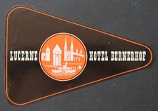 Vecchia etichetta HOTEL BERNERHOF LUCERNA SVIZZERA