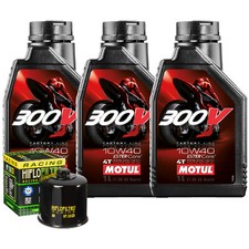 Kit Tagliando Olio Motul 300V 10W40 Filtro Per Suzuki GW250 Inazuma FZ 2012>2018