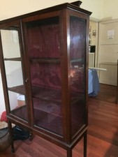 Antica vetrina inglese vittoriana del 1800 