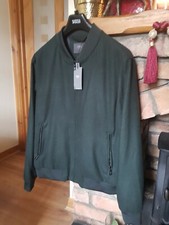 M&S Giacca Cappotto Uomo Misto Lana Casual Foderato (L)Petto 41-43" Verde Foresta Elegante 