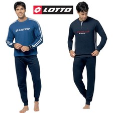 Pigiama uomo invernale in caldo cotone manica lunga sportivo tuta da casa LOTTO