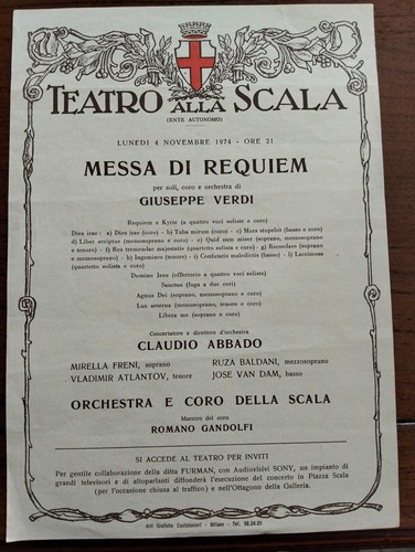 1974 locandina scala milano - 1974,