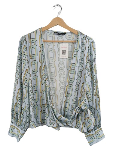 Zara camicetta donna turchese - camicetta,