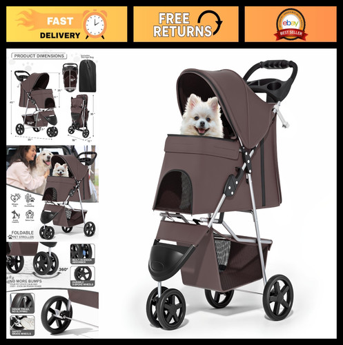 Passeggino pieghevole per cani - pieghevole,
