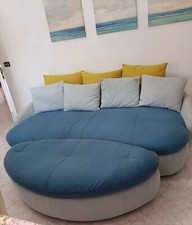 divano rotondo come nuovo verde/turchese