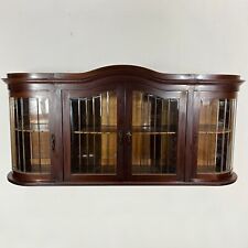 Vetrina d'epoca a sospensione in legno cristalliera Antica stile liberty anni 30