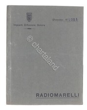 Radiotecnica - Radiomarelli - Impianti Diffusione Sonora - Preventivo anni '30