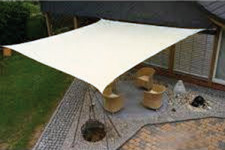 Vela OMBREGGIANTE QUADRATA - Bianca 3,6x3,6mt - giardino telo copertura tenda
