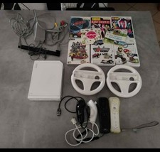 Nintendo- Wii Console + Accessori + Giochi -Super- Mario Kart -