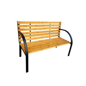 Panchina nero legno naturale - c,