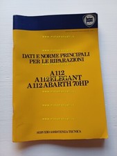 Autobianchi A 112-Abarth 1978 manuale officina caratt. tecniche dati riparazione