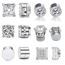 1-6 Paia Orecchini Uomo Donna