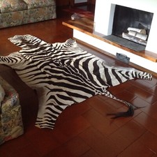 Tappeto di pelle naturale di zebra