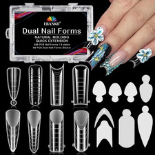 288PCS Unghie Finte Nail System Dual Nail Form, Riutilizzabili Nail Dual Form Ki